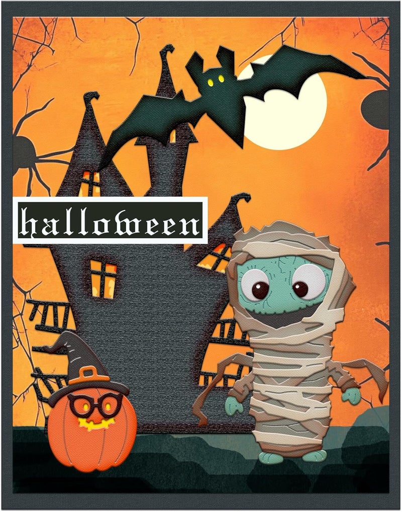 Yi Xuan Halloween Clear Silicone stampReusable Stamp with Pumpkins, Skulls, Bats, Santa Claus, and Holiday Designs. Used for Making Cards, scrapbooks, and DIY templates (Halloween Mummy) - Image 3
